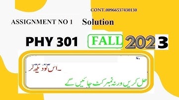 phy 301 assignment 1 solution fall 2023|phy301 assignment 1 solution fall 2023|phy 301 assignment 1