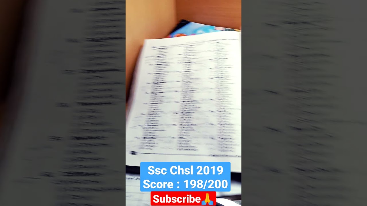 My Ssc chsl 2019 Score card (198/200) Unbelievable 😳 Must watch 👆 