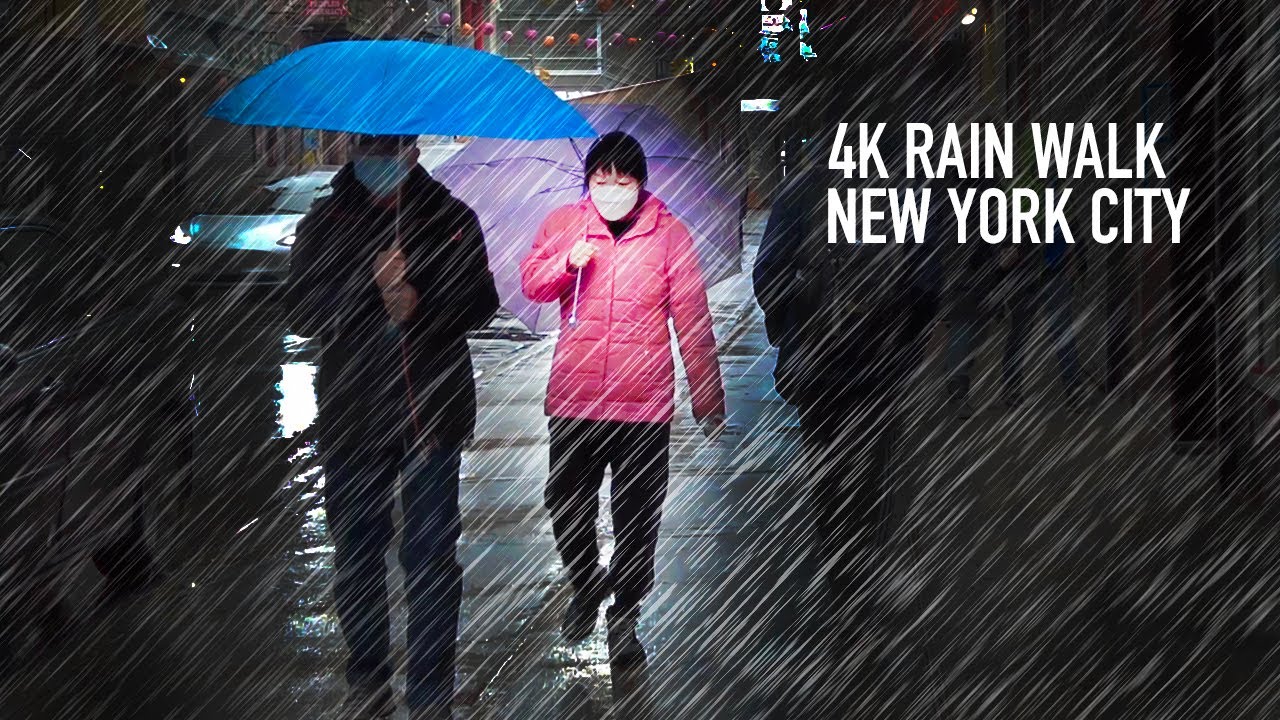 4K World FAMOUS Union Square GREENMARKET During A Springtime NEW YORK RAIN WALK! Manhattan BEST!