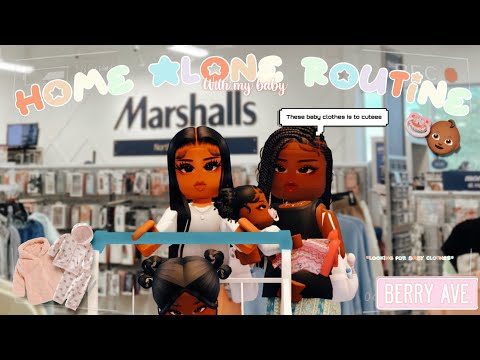 HOME ALONE ROUTINE WITH MIMI! *mimi has eczema?!* | Roblox Berry Avenue Roleplay | Robinsons family!