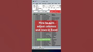 How to auto adjust columns and rows in Excel. #shorts #exceltips #excel #exceltricks #exceltutorial