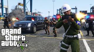 Tight Security for the President and State Guests at the Port || GTA 5 Mod Indonesian Police screenshot 4
