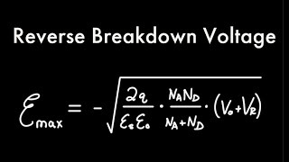 Calculate the Reverse Breakdown Voltage for a PN Junction with ND=1E19 cm^-3 and NA=3E16 cm^-3