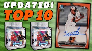 Top 10 Prospects in 2023 Bowman Chrome Updated 5/18/24 | Bowman Chrome Baseball Cards