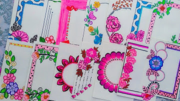 20 Beautiful Border Design/Front Page Design For School Notebook/Art integrated project designs