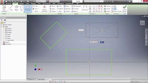 Autodesk Inventor 2016 Tutorial | Creating Rectangles And Polygons