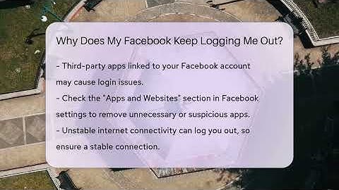 Why Does My Facebook Keep Logging Me Out? - Everyday-Networking