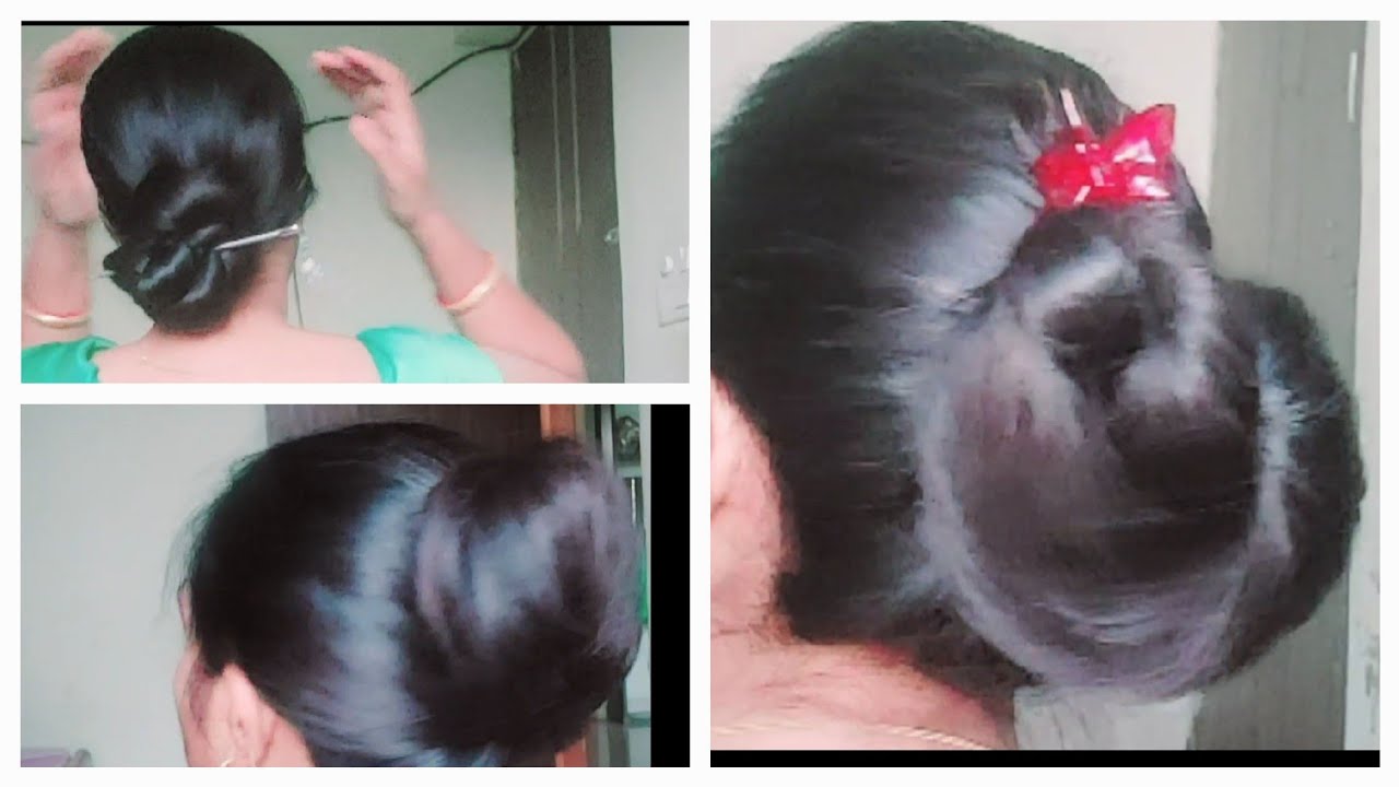 Beautiful hairstyle for saree juda hairstyle for long hair style and ...