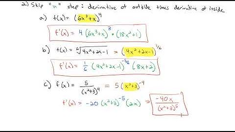 2.4 The Chain Rule and General Power Rule