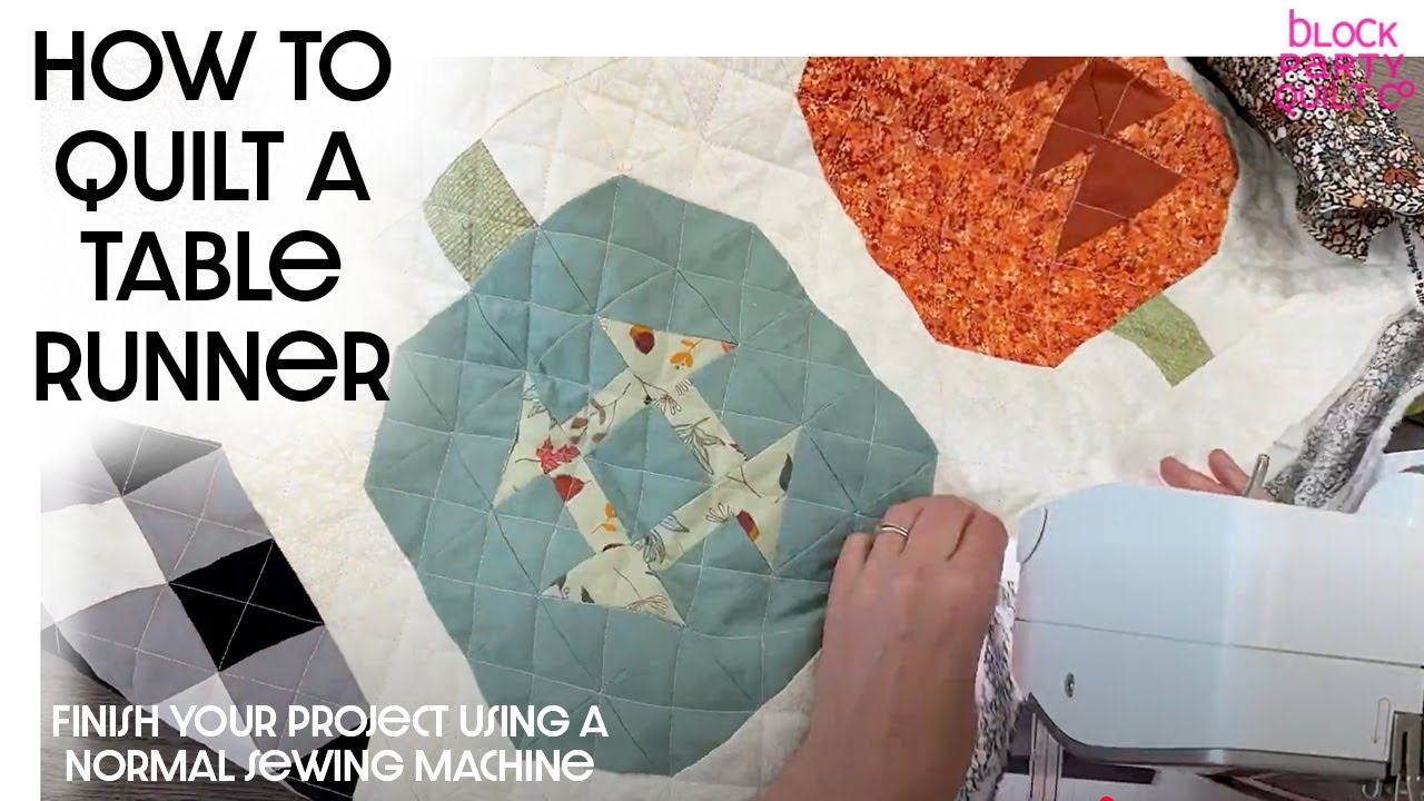 How to quilt a table runner on a normal machine - quilting tutorials ...