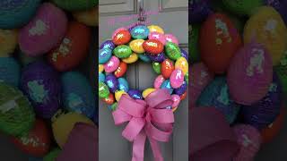 Dollar Tree Easter Egg Wreath DIY #easter