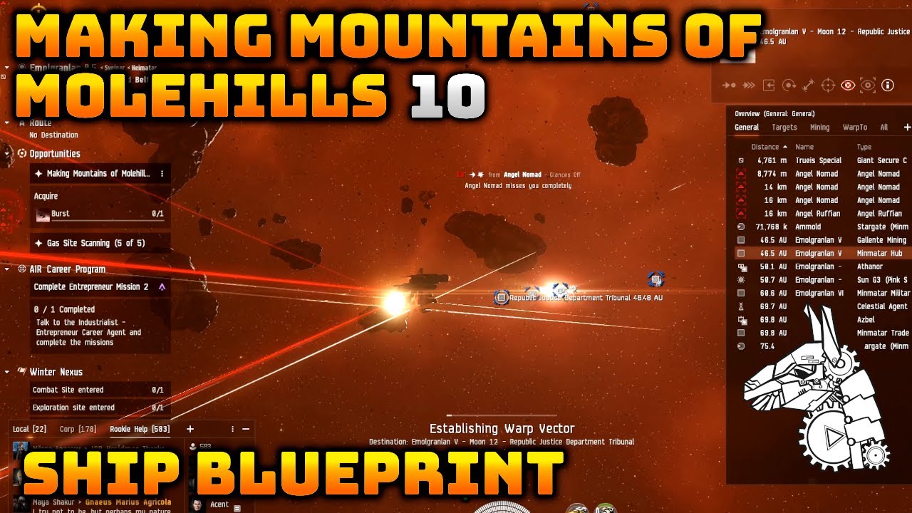 EVE ONLINE (12) Industrialist: Making Mountains of Molehills 10 - Craft Burst Ship Blueprint, Isogen