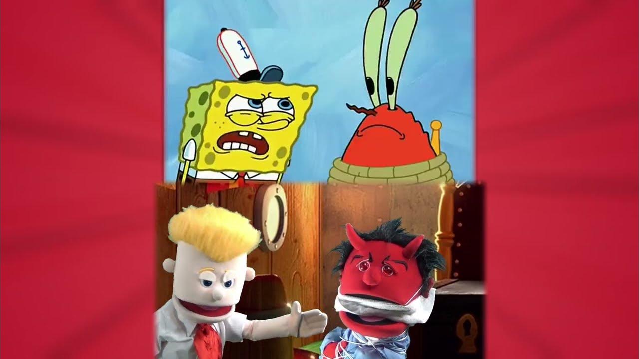 Side by Side Spongebob what color is my underwear Mad Puppets 
