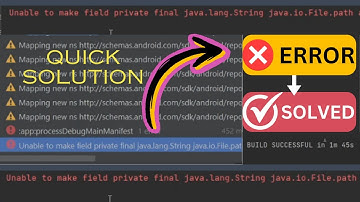 Fix Android Error Unable to Make Field Private Final java.lang.String java.io.File.path Accessible
