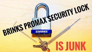 Brinks PROMAX Security Lock is JUNK (picked open in seconds) Wealth