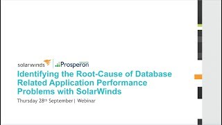 Webinar: Identifying the Root Cause of Database Related Application Performance Problems Information