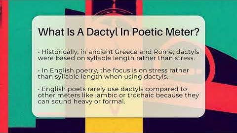 What Is A Dactyl In Poetic Meter? - The Prose Path