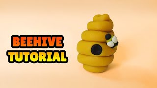 🔴 DIY How to Make MINIATURE BEE HIVE - Easy Polymer Clay, plastilina and Fondant Cakes Tutorial