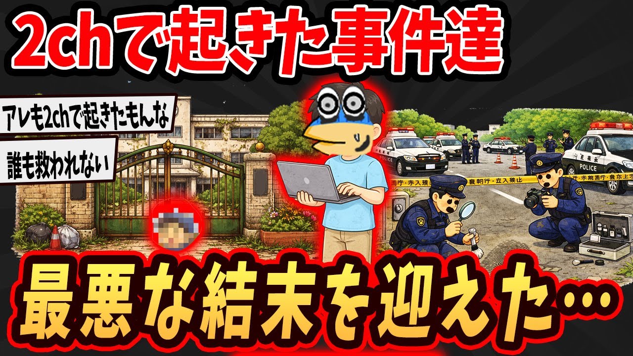 【2ch面白いスレ】2chで起きた最悪な事件達がヤバすぎる   【ゆっくり解説】