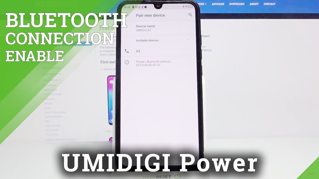 Share Data with Device - UMIDIGI Power & Bluetooth Connection