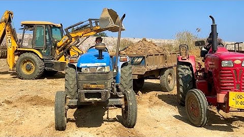 Jcb 3dx Backhoe Working With Mahindra 415 DI and Newholland 4010 Tractor | Jcb and Tractor Video