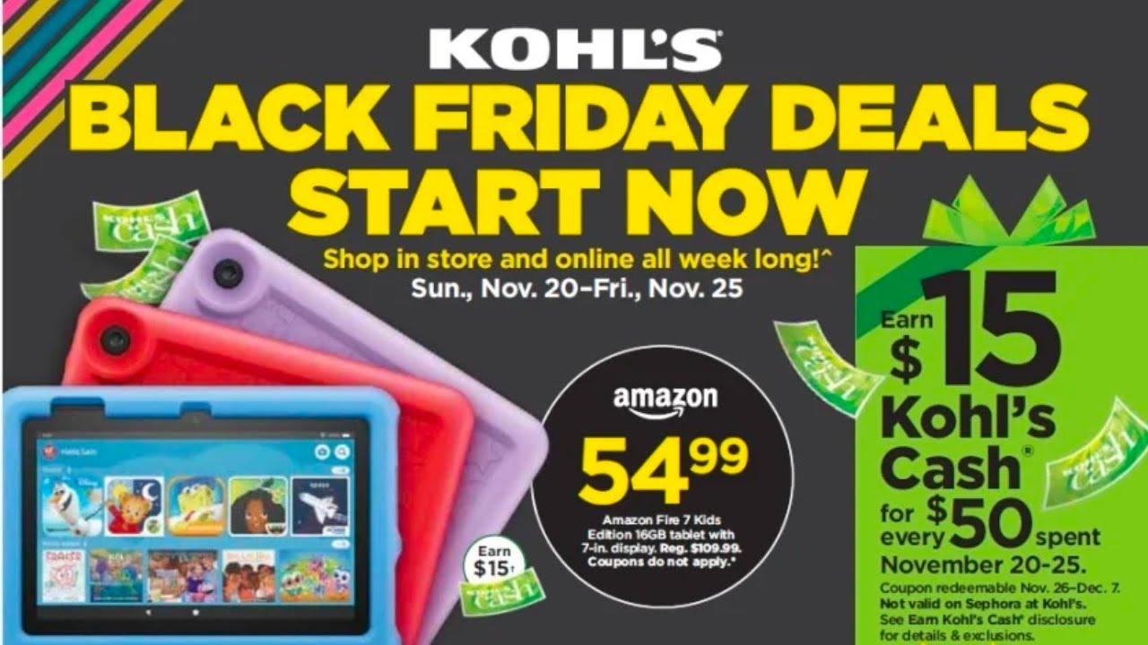 Kohl's Black Friday Deals LIVE NOW!