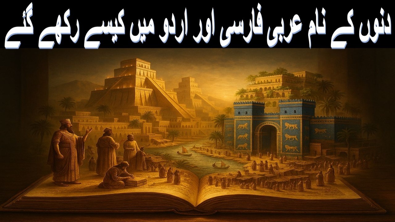 The origin of Arabic Persian and Urdu names for days? The influence of Islamic civilization in Urdu