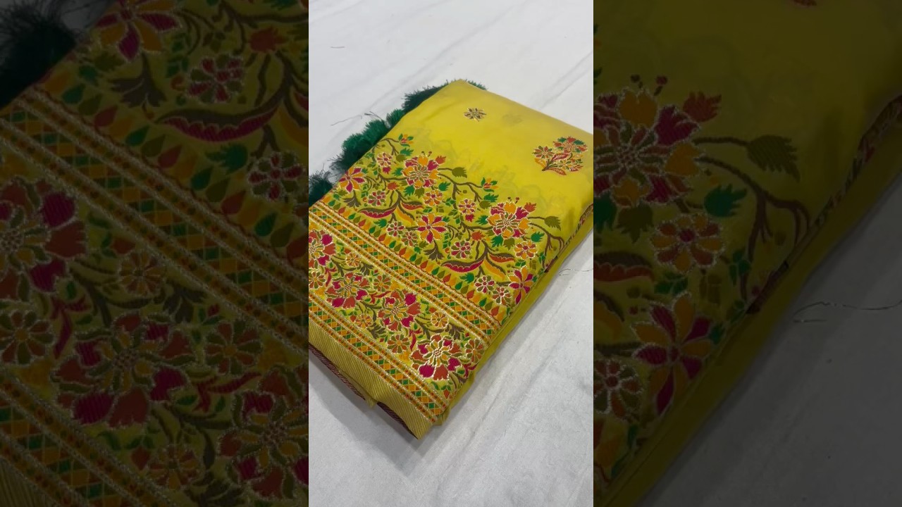 Pashmina Kashmiri Meenakari Silk Saree