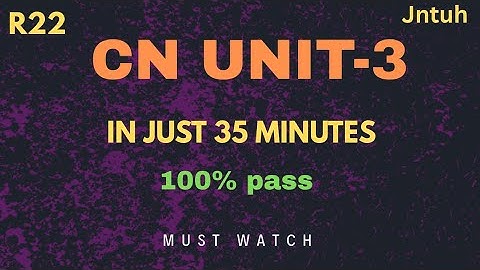 CN  unit3 in just 35 minutes | 100% PASS | MUST WATCH | JNTUH R22