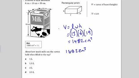 Volume of a rectangular prism EQAO