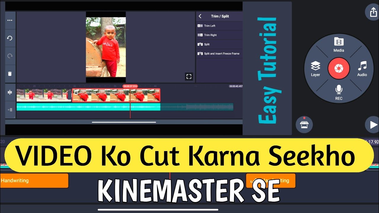 Kinemaster Tutorial Part 2 How to cut Video in kinemaster Video ko