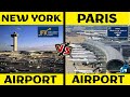 New York City Airport VS Paris Airport Comparison in Hindi | Paris VS New York Airport 2022