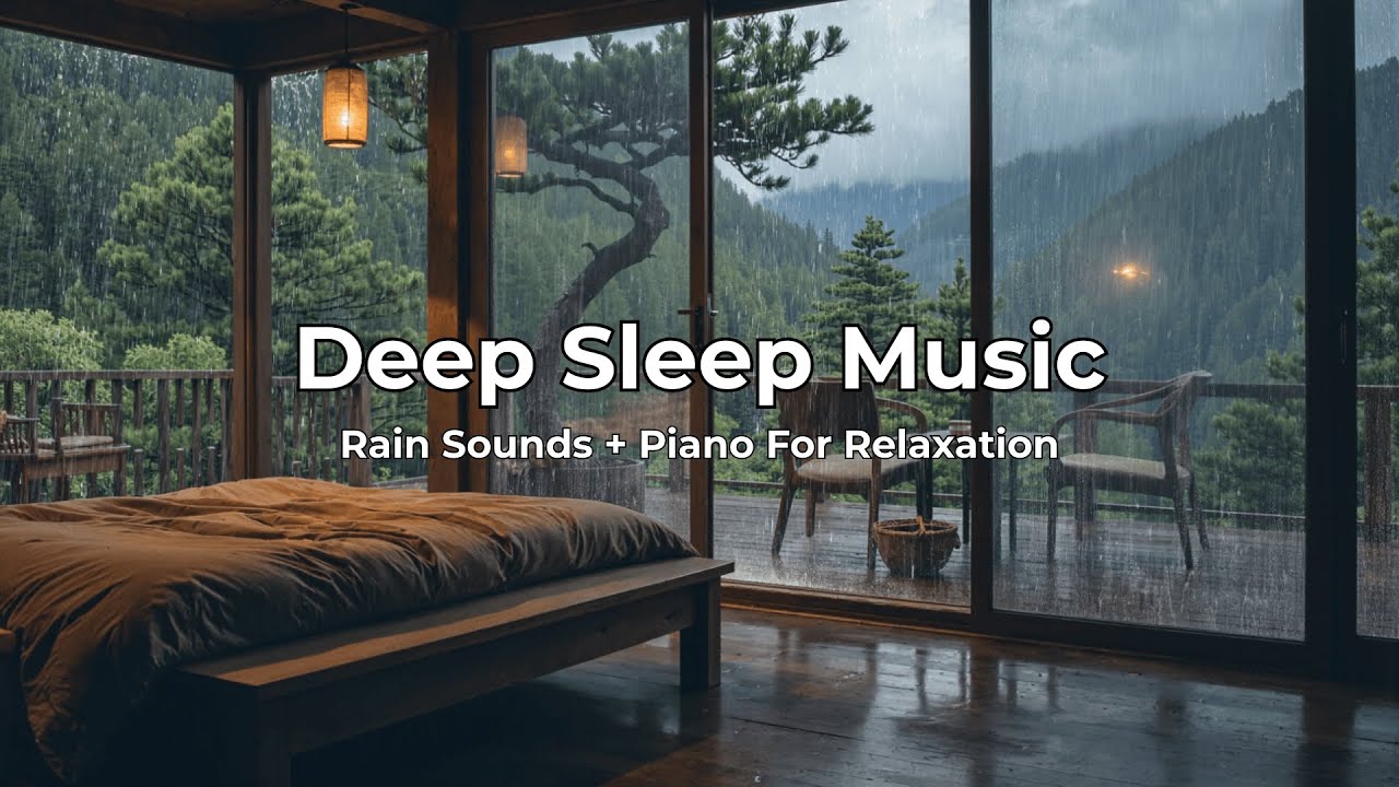 3 Hours Relaxing Piano & Rain Sounds for Deep Sleep – Stress Relief ...