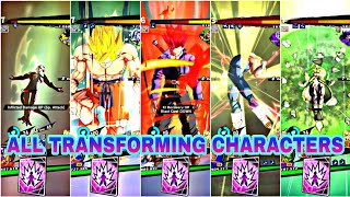 ALL TRANSFORMING CHARACTERS!! 🔥 IN DRAGON BALL LEGENDS
