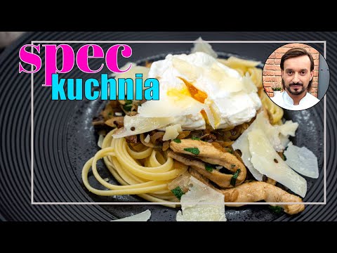 Wideo: Tradycyjne Włoskie Jedzenie: Spaghetti W Kremowym Sosie Grzybowym