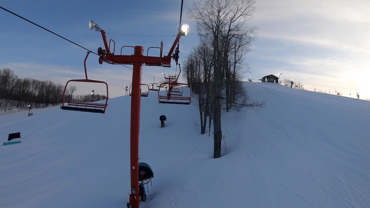 Riblet Quad Red Chairlift at Nubs Nob YouTube
