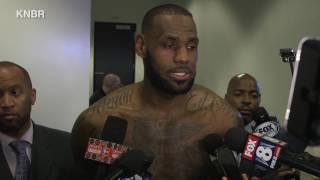 LeBron James snaps at reporter who asks if Cavs (down 0-2) need to defend home court