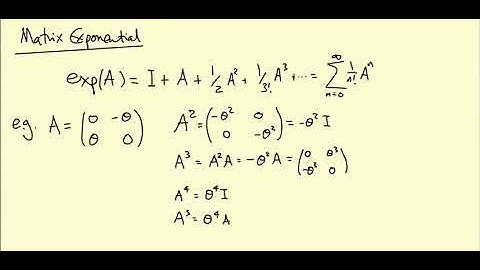 Lie groups and Lie algebras: Matrix exponential