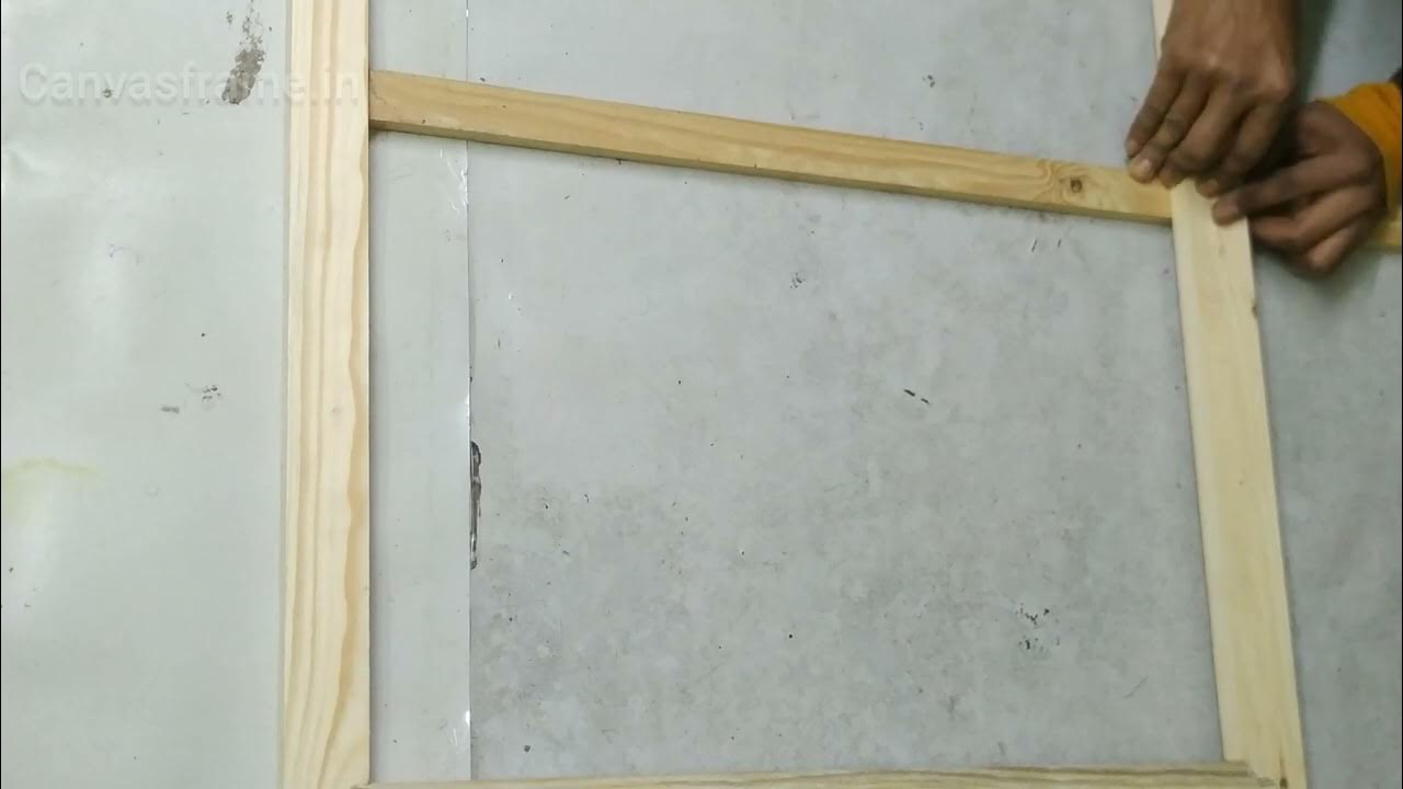 How to make your own canvas frame? A1 size canvas frame making process