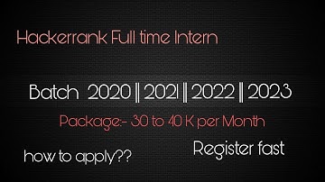 Hackerank OffCampus Drive for 2020 | 2021 | 2022 |2023 Batch | Any Graduate Can Apply