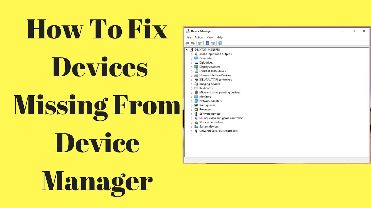 mouse synthesizer missing device manager