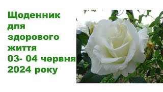 Щоденник важливих справ на городі, в садочк, на квітник, для здоров'я 03-04 червня 2024 року