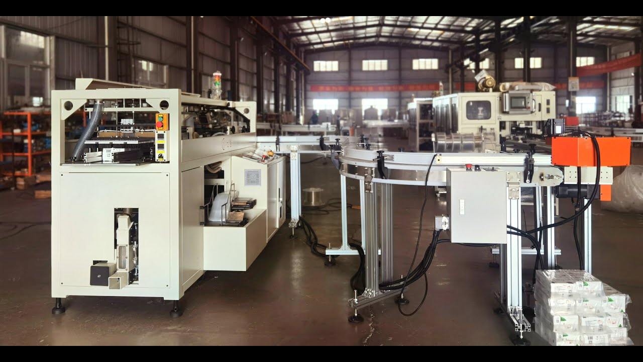 Customized design automatic facial tissue bundle wrapping machine