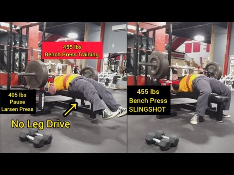 455 lbs Bench Press Training | 405 lbs Larsen Press & Conditioning ...