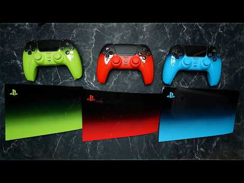 Every New Ps5 Controllers: Rhythm Blue, Techno Red & Remix Green + Matching Plates!