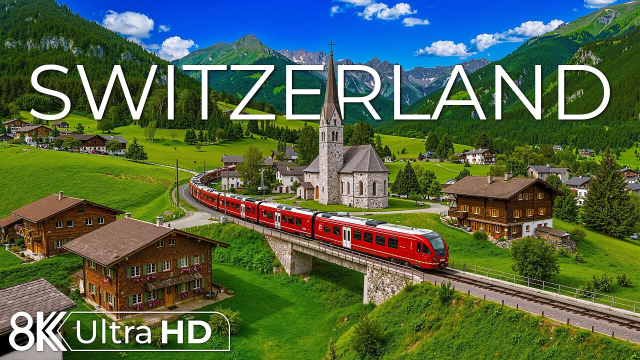 Switzerland 8K | Misty Meadows, Silent Glaciers & The Calm Soul of the Alps | Nature’s Wonder
