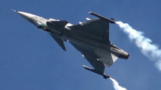 4Kᵁᴴᴰ Saab 39 Gripen Swedish Air Force Awesome Display @ LOTOS GDYNIA AEROBALTIC 2021