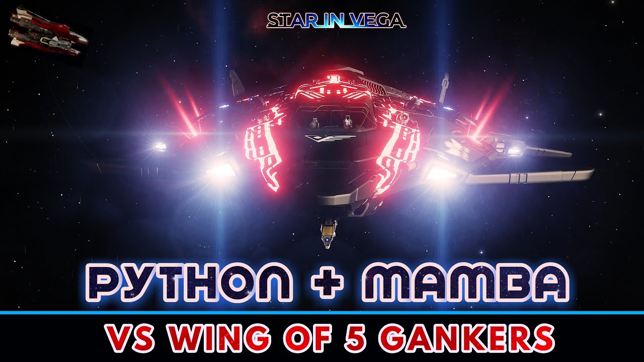 Python + Mamba VS ITSF Wing of 5 Gankers | Elite Dangerous PVP - YouTube