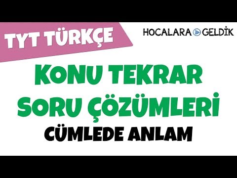 Cümlede Anlam -