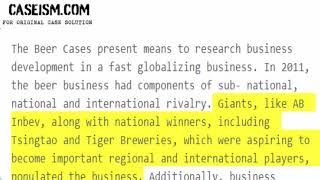 The Beer Cases (A): A-B InBev Case Solution & Analysis Caseism.com